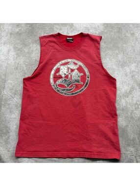 Vintage Y2K Shady Ltd Eminem Sleeveless T-Shirt Gothic S Logo Red Mens Large L